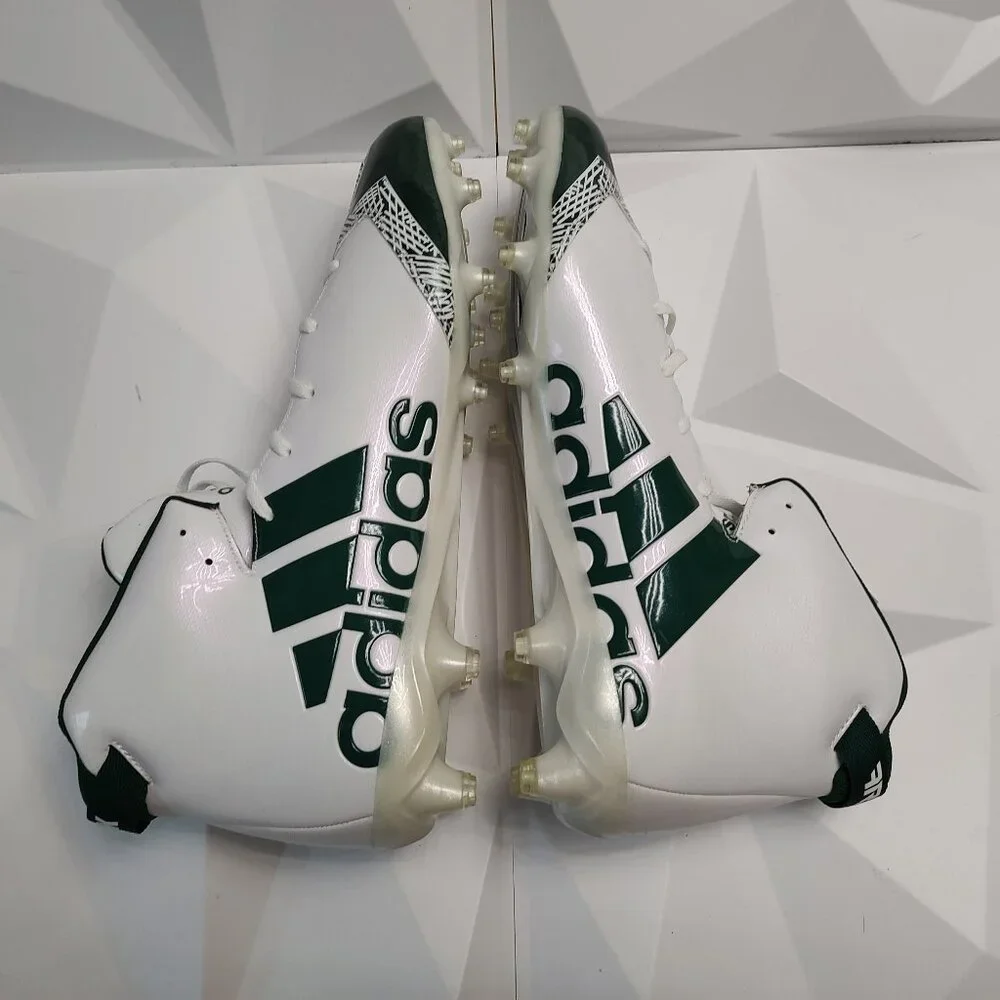 Adidas Mens Football Cleats 16 White Green Shoe Lacrosse Freak X Carbon High - Picture 3 of 10
